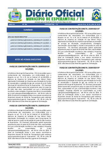 Diário Oficial - Edição 258