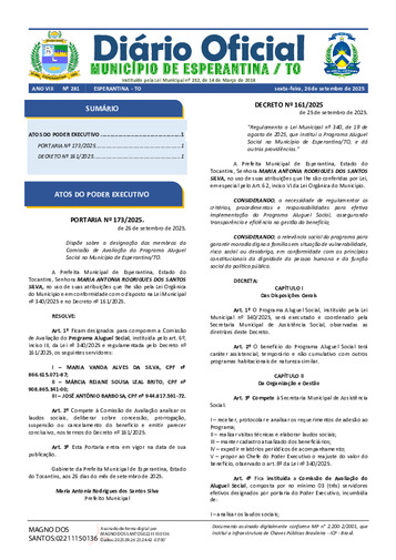 Diário Oficial - Edição 281