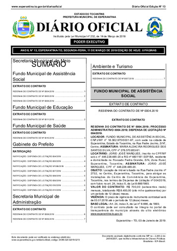 Diário Oficial - Edição 13
