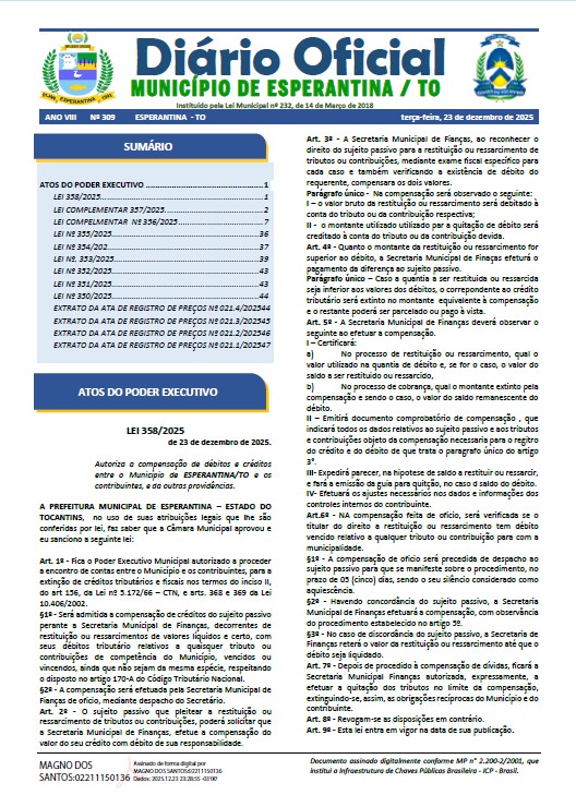 Diário Oficial - Edição 309