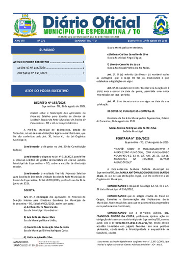 Diário Oficial - Edição 271