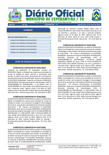 Diário Oficial - Edição 228