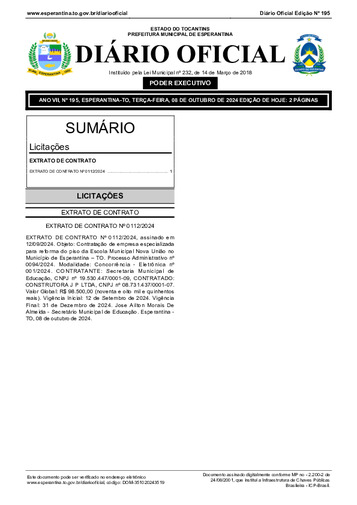 Diário Oficial - Edição 195
