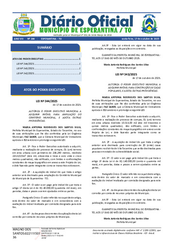 Diário Oficial - Edição 288