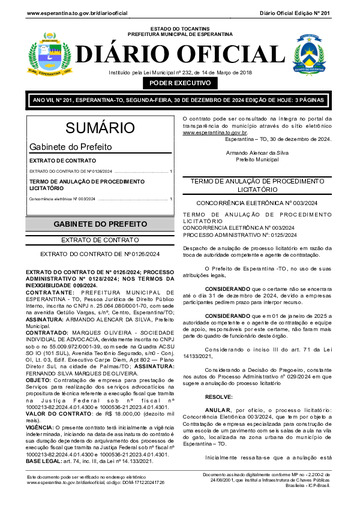 Diário Oficial - Edição 201
