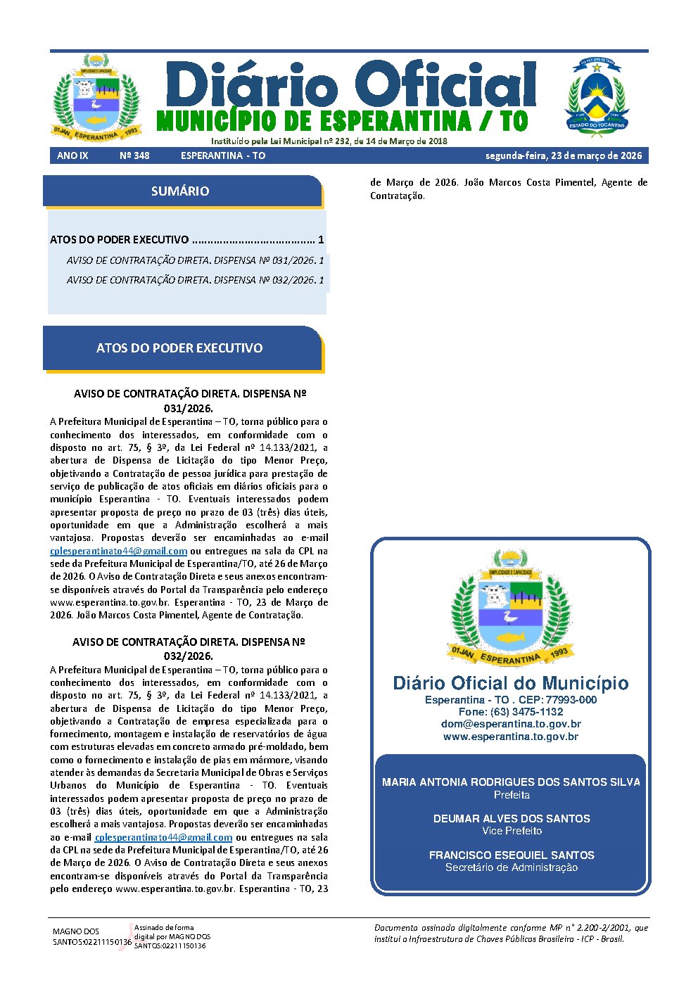 Diário Oficial - Edição 348