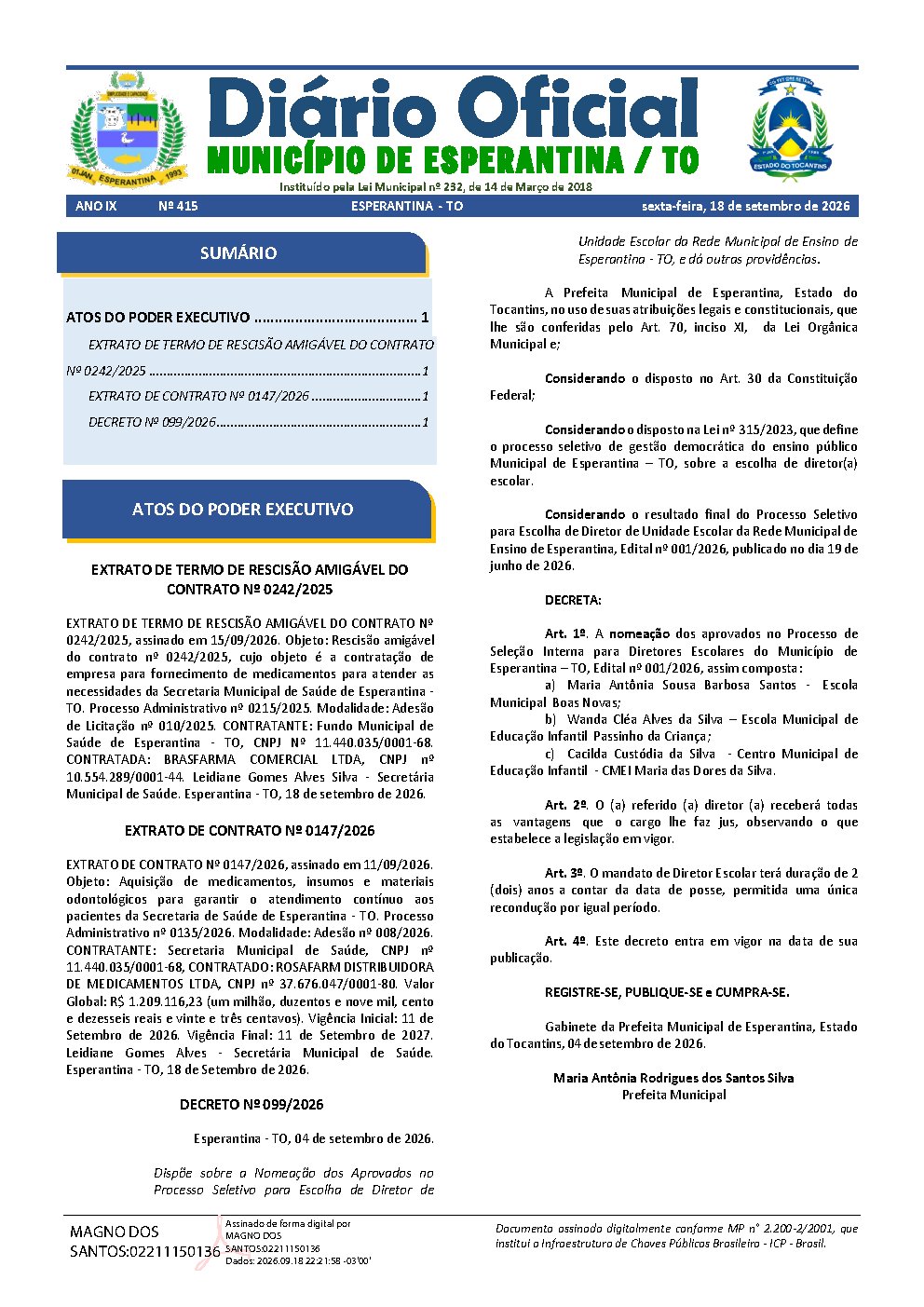 Diário Oficial - Edição 415