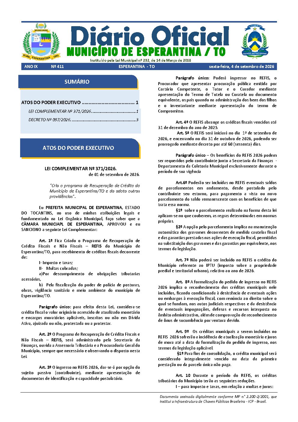 Diário Oficial - Edição 411