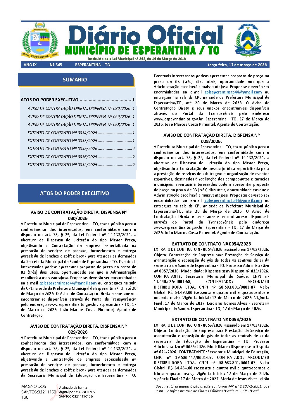 Diário Oficial - Edição 345
