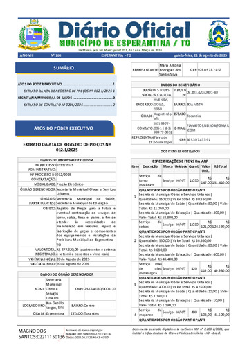 Diário Oficial - Edição 268