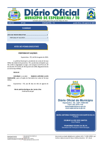 Diário Oficial - Edição 261