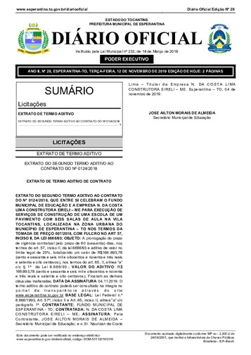 Diário Oficial - Edição 28