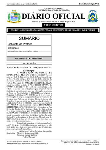 Diário Oficial - Edição 40