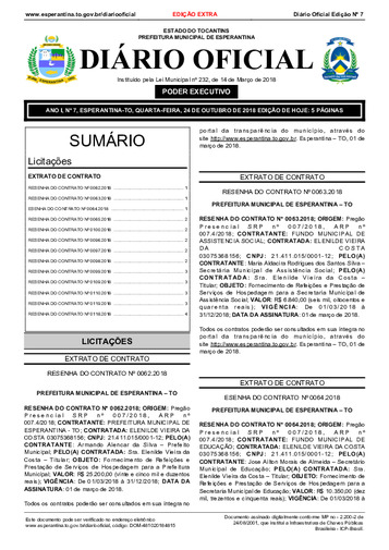 Diário Oficial - Edição 7